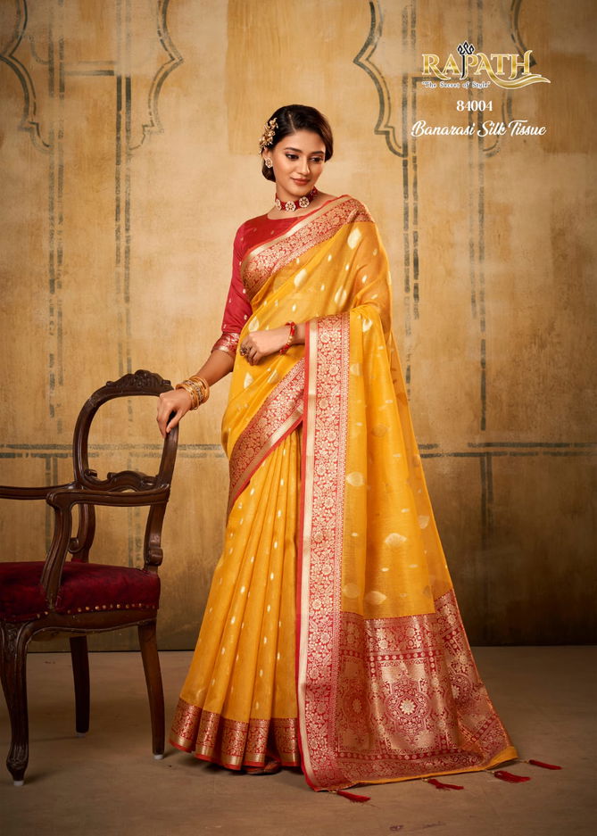 Petals Banarasi Tissue By Rajpath 84001 To 84006 Wedding Sarees Wholesale Clothing Distributors In India